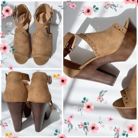 Report Shoes - 🆕 Report BROOKE Brown Platform Heels Sandals NWOT